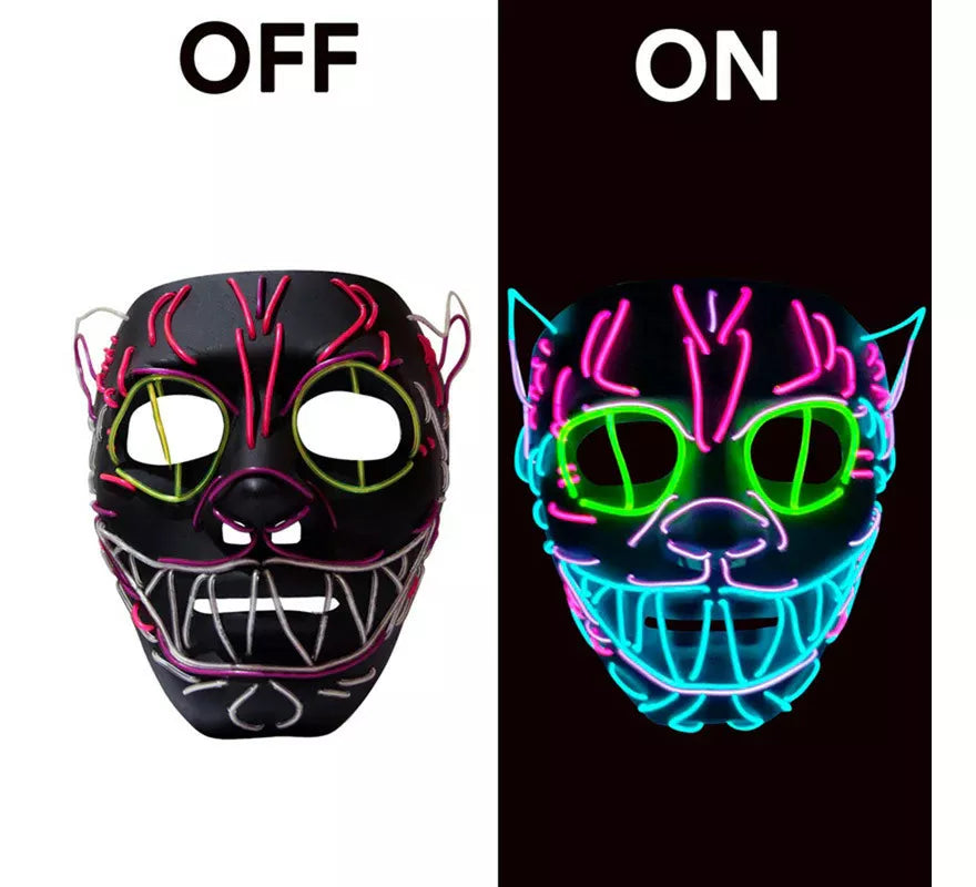 Máscara LED de Gato Neón
