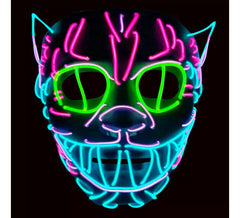 Máscara LED Neon Cat