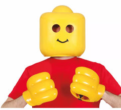 Mãos e Máscara de Boneca de Brinquedo Amarela