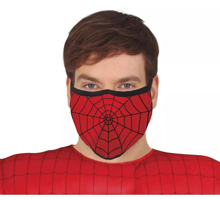 Translation missing: pt-PT.Mascarilla 3 Capas de Tela Superhéroe Arácnido para adultos