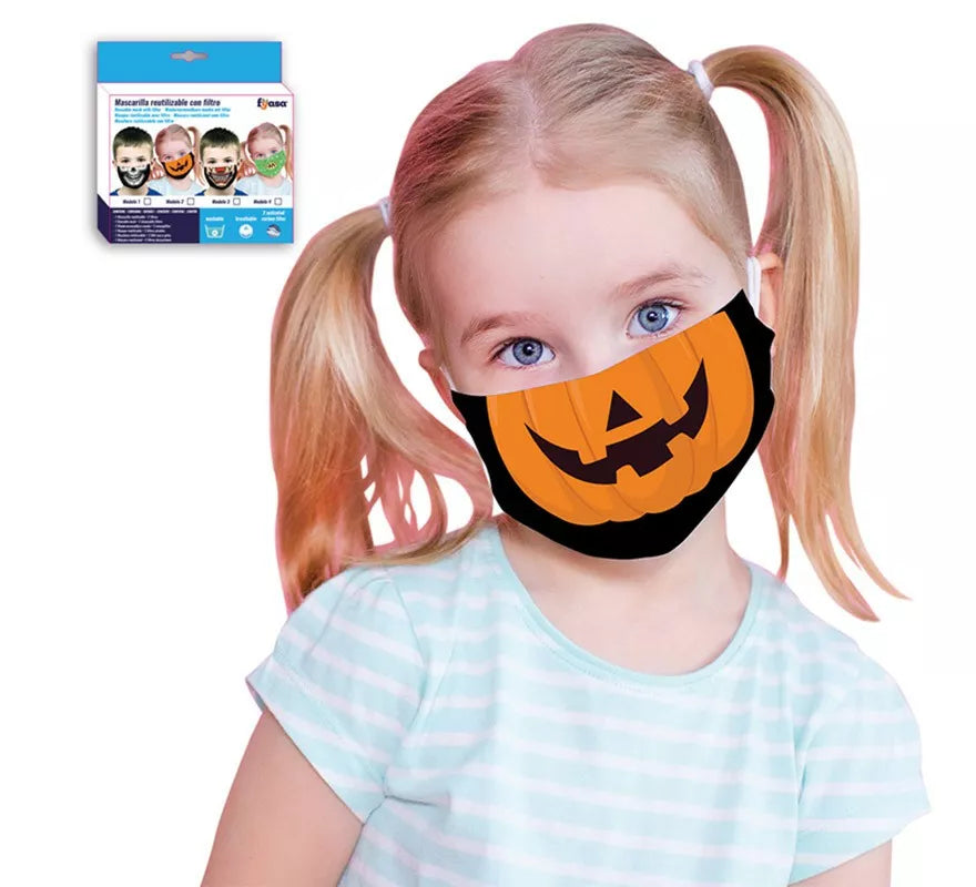 Translation missing: pt-PT.Mascarilla Calabaza Infantil con Filtro (Incluye 2 Filtros)