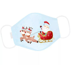 Máscara higiênica de proteção infantil de trenó de Papai Noel