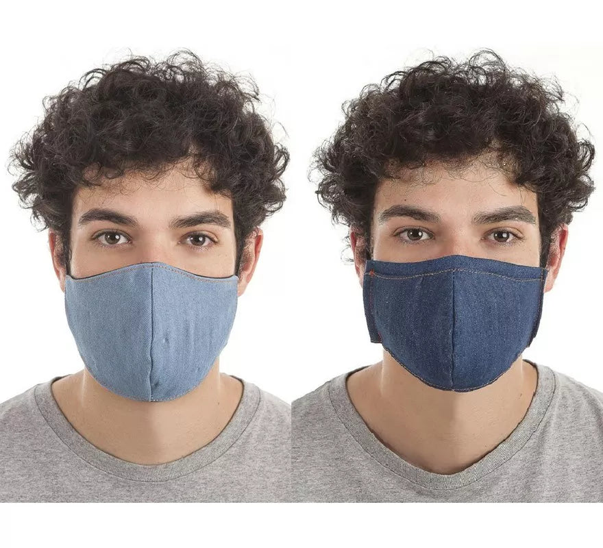 Translation missing: pt-PT.Mascarilla Higiénica Jeans chico de 3 filtros en 2 colores surtidos