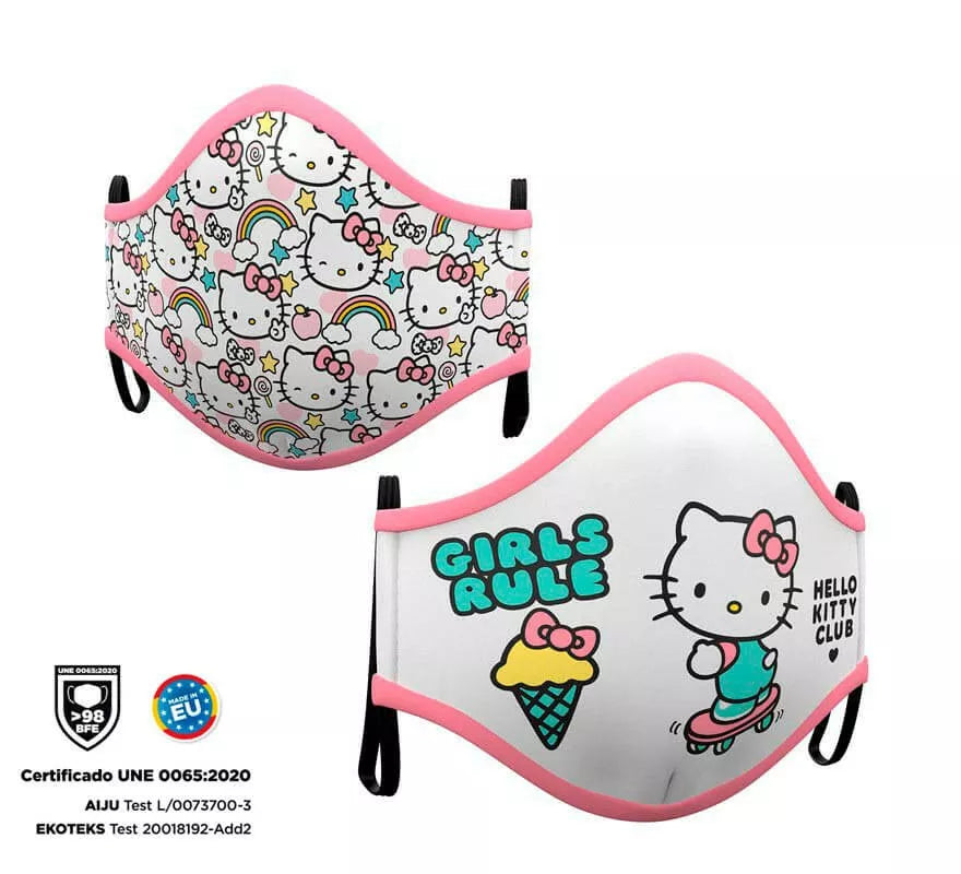 Translation missing: pt-PT.Mascarilla higiénica para adultos Hello Kitty Pack de 2