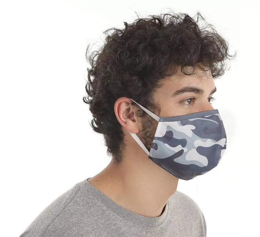Translation missing: pt-PT.Mascarilla Higiénica Protectora Camuflaje gris 3 filtros