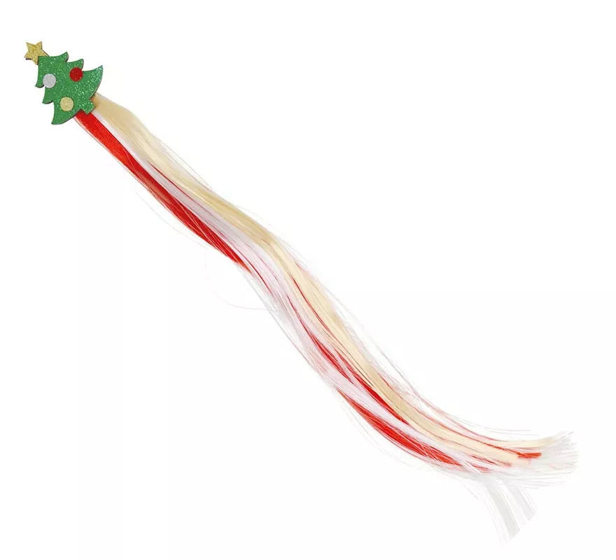 Translation missing: pt-PT.Mechón Árbol Navideño para cabello infantil de 30 cm