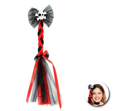 Tufo de caveira preto e vermelho infantil