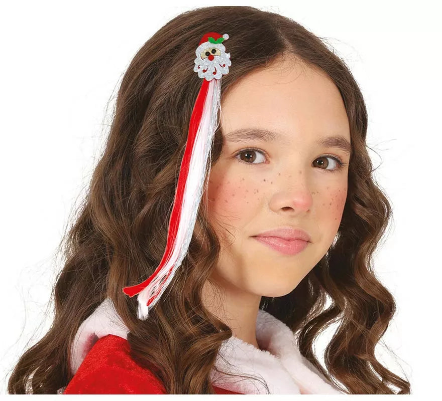 Translation missing: pt-PT.Mechón Papá Noel para cabello infantil de 30 cm