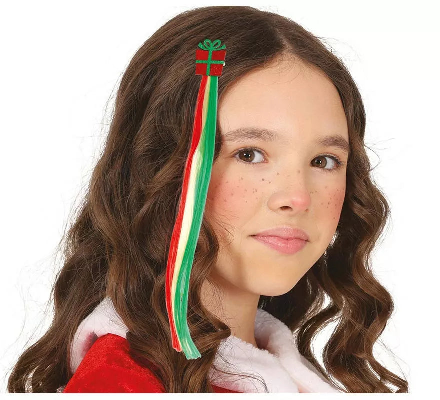 Translation missing: pt-PT.Mechón Regalo Navideño para cabello infantil de 30 cm