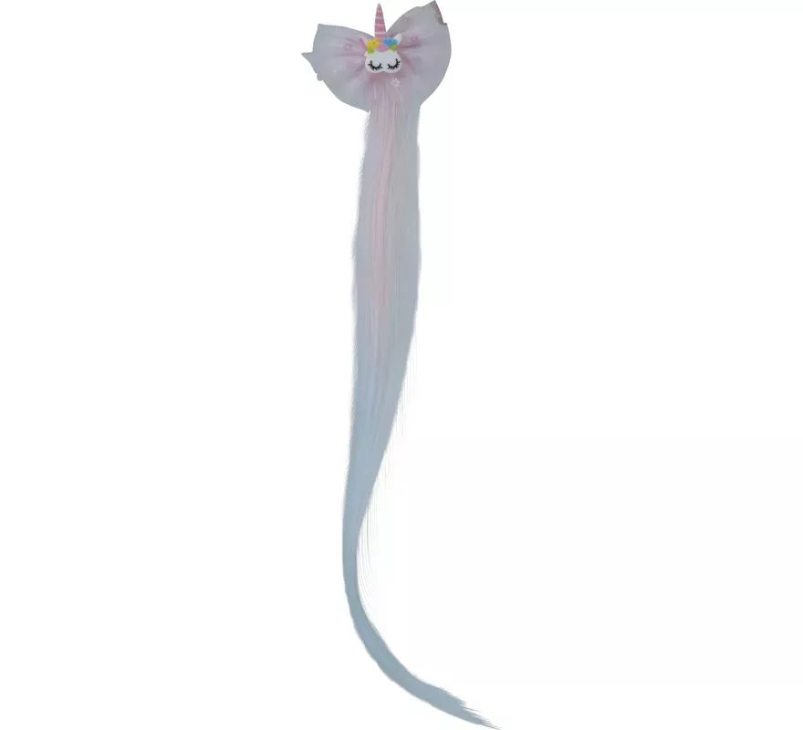 Translation missing: pt-PT.Mechón rosa con Unicornio de 35 cm