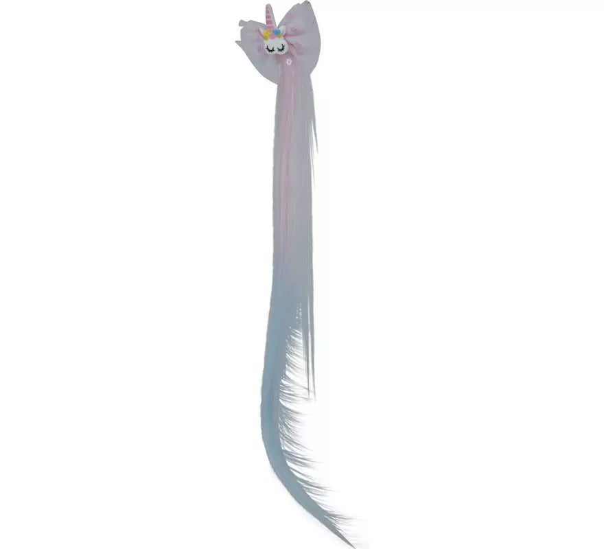 Translation missing: pt-PT.Mechón rosa con Unicornio de 35 cm