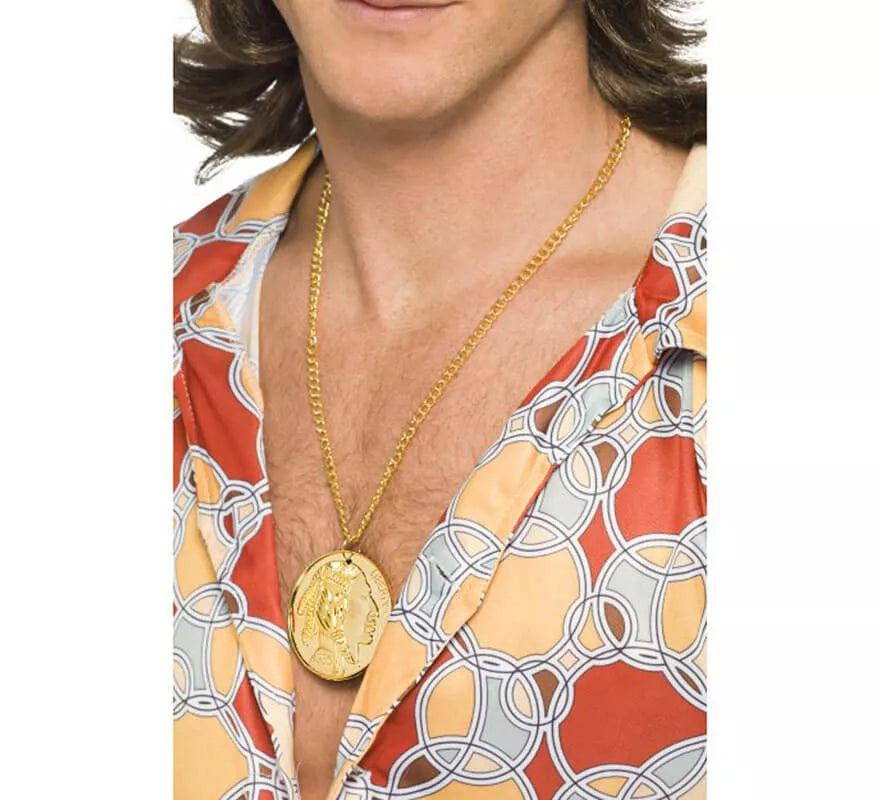 Translation missing: pt-PT.Medallón Hippy en Oro con Cadena