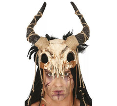 Meia máscara de caveira de carneiro