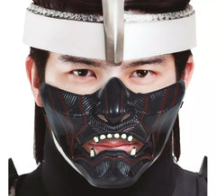 Meia máscara de guerreiro japonês