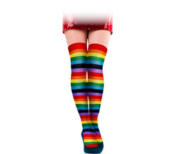 Collants listrados arco-íris adultos
