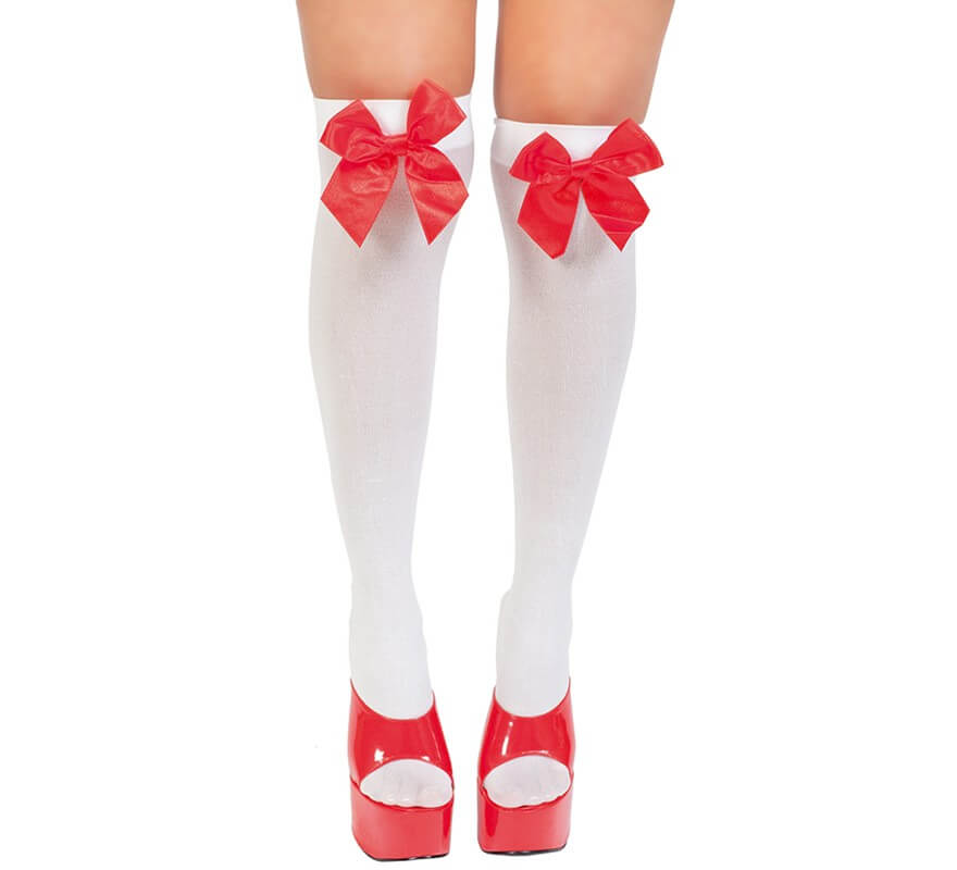Translation missing: pt-PT.Medias blancas con lazo rojo