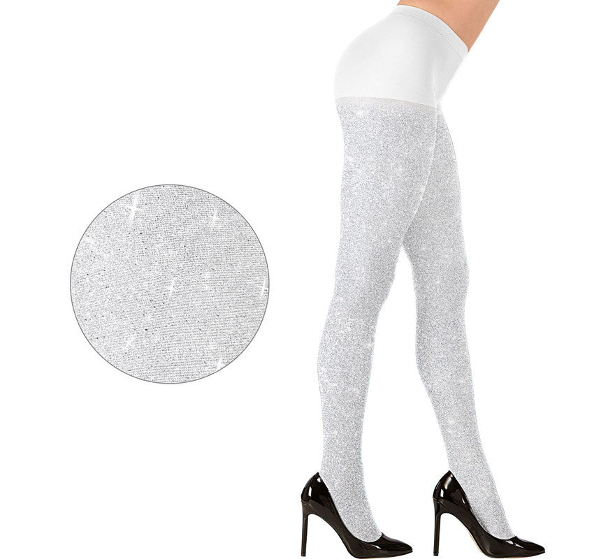 Translation missing: pt-PT.Pantys con Purpurina Blanca de 40 Deniers para mujer