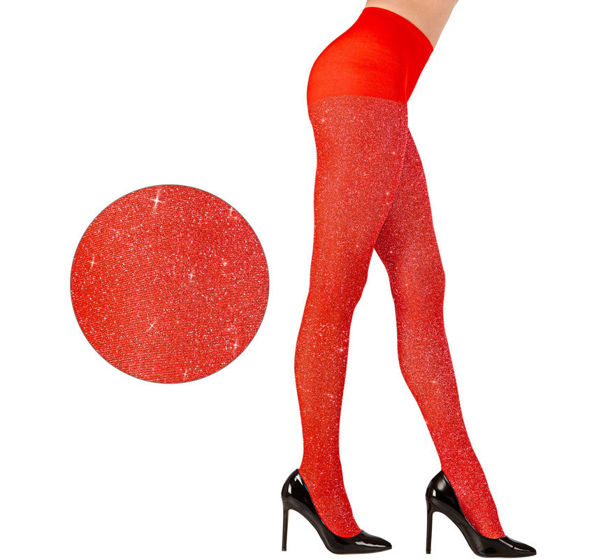 Translation missing: pt-PT.Pantys con Purpurina Roja de 40 Deniers para mujer
