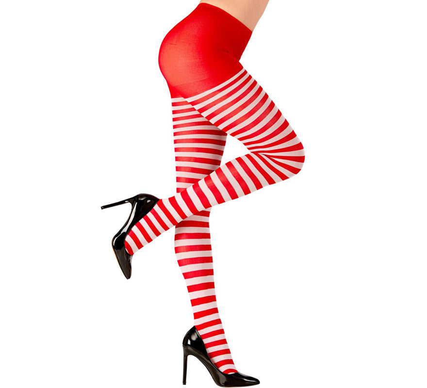 Translation missing: pt-PT.Pantys con Rayas Blancas y Rojas de 70 Deniers para mujer