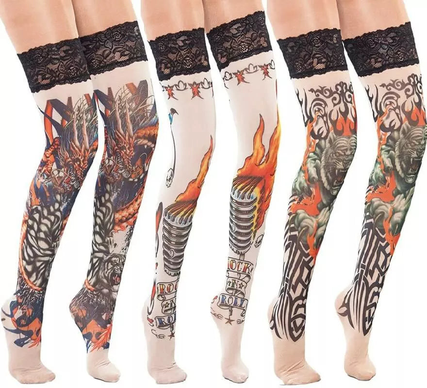 Translation missing: pt-PT.Medias con Tatuajes 3 Modelos surtidos