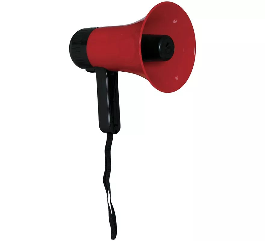Megáfono Multifunción rojo de 20 cm