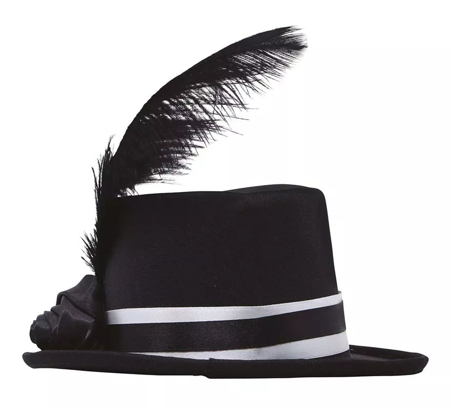 Translation missing: pt-PT.Mini Chistera Negra con Plumas