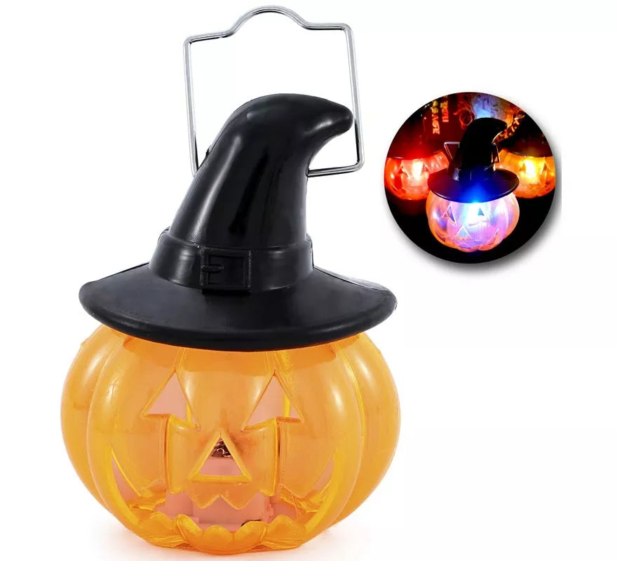 Mini Farol Calabaza con Luz 7x8 cm