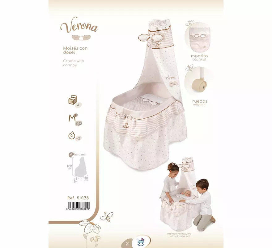 Moisés para Muñecas de hasta 60 cm
