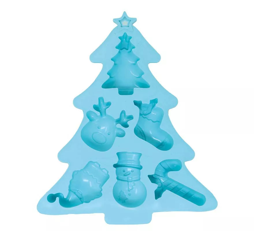 Translation missing: pt-PT.Molde Árbol Navideño para 6 Galletas de silicona de 20x23 cm