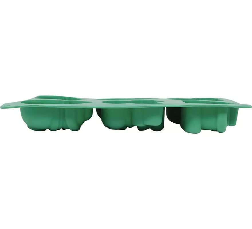 Translation missing: pt-PT.Molde de Silicona verde para 6 Galletas de Navideñas de 17x29 cm