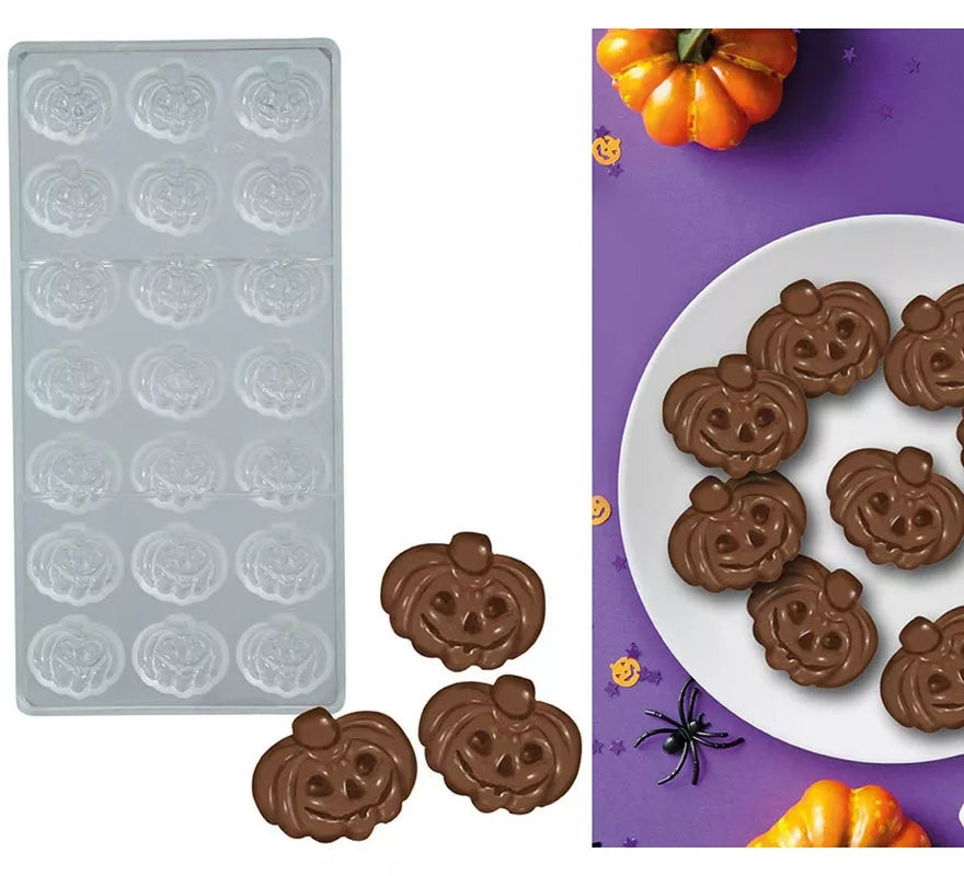Molde para 21 Calabazas de Chocolate 27.5x13 cm