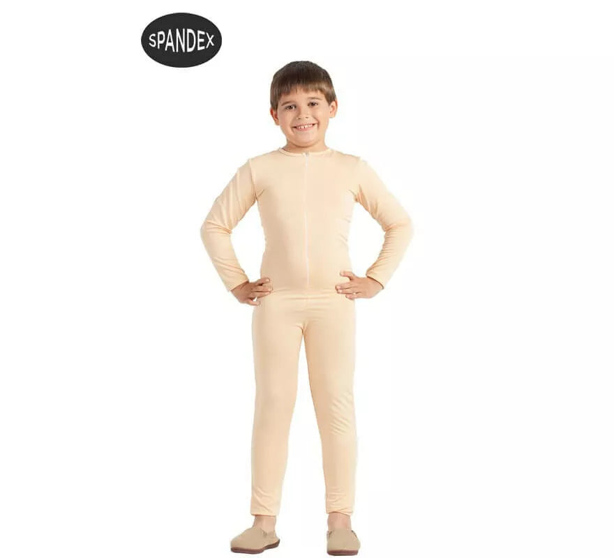 Translation missing: pt-PT.Mono interior de spandex beige para niños