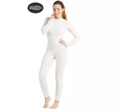 Macacão de roupa íntima de spandex branco para mulheres