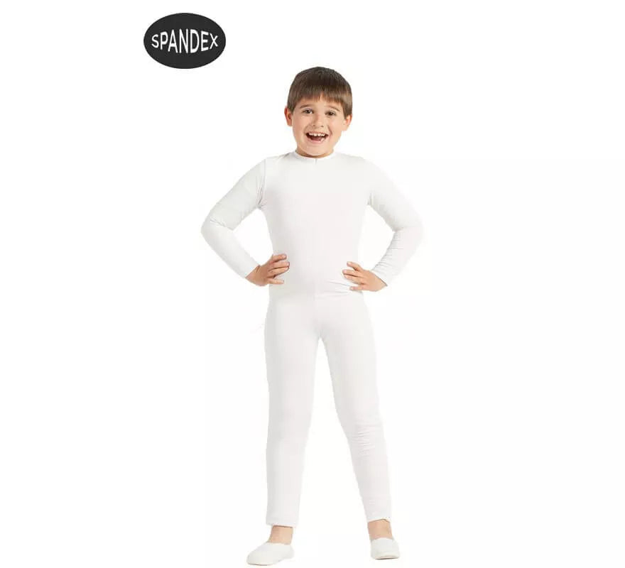 Translation missing: pt-PT.Mono interior de spandex Blanco para niños