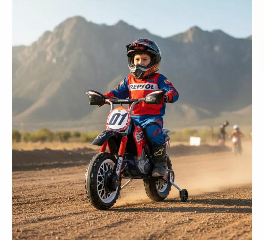 Translation missing: pt-PT.Moto Eléctrica Infantil Cross Repsol 6V