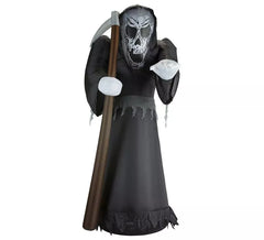 Morte Auto Inflável de Halloween com Iluminação de 122 cm