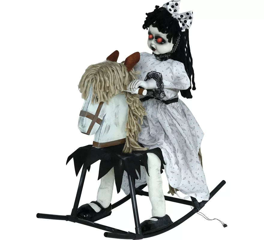Muñeca a Caballito con Luz de Sonido y Movimiento de 70 cm
