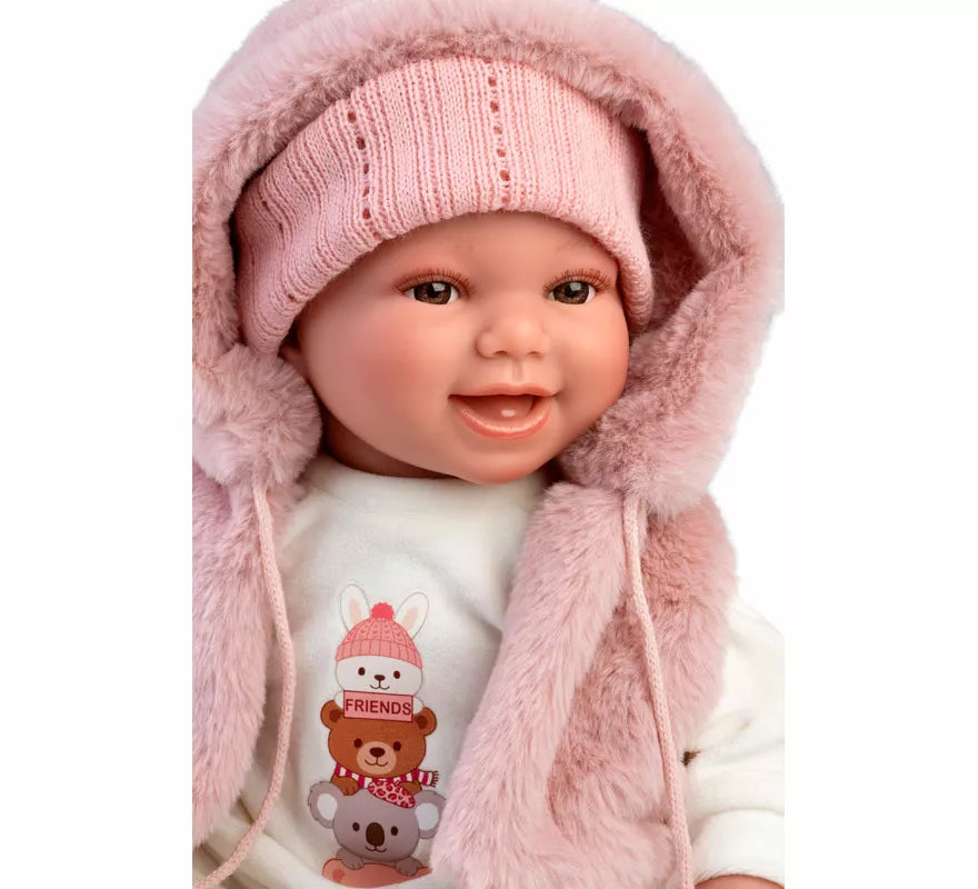 Translation missing: pt-PT.Muñeca Chloe Sonrisas de 38 cm con Chaleco y Gorro