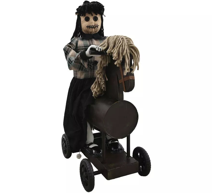 Translation missing: pt-PT.Muñeca en Caballo Balancín con Luz, Sonido y Movimiento de 88 cm
