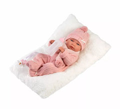 Boneca Recém-Nascida Nica 40 cm com Almofada e Roupa