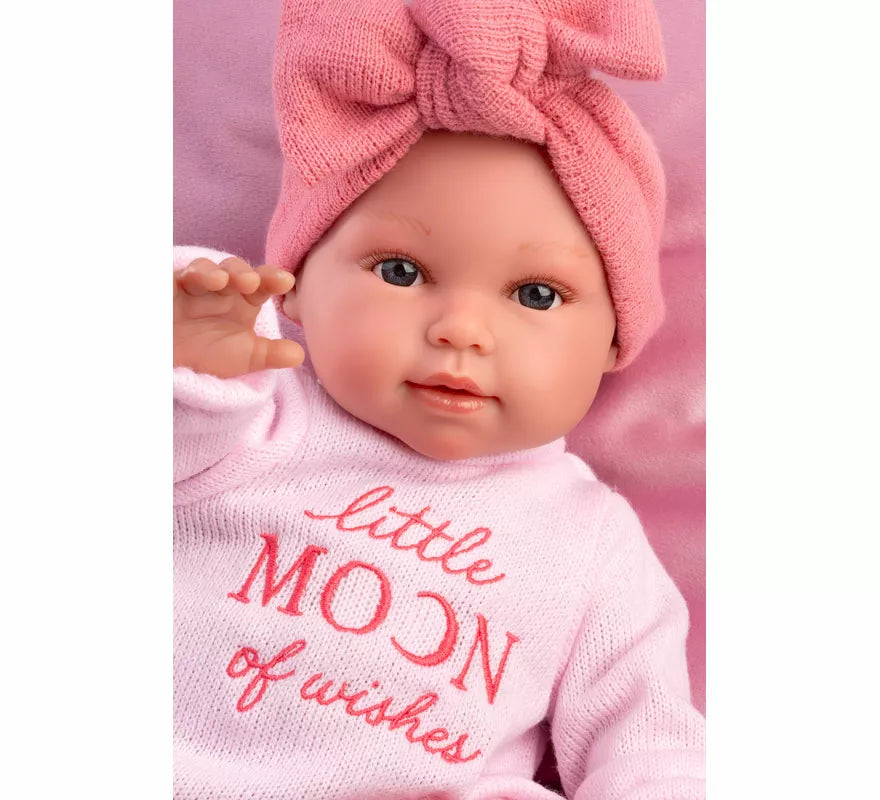 Translation missing: pt-PT.Muñeca Olivia Llorona de 38 cm con Cojín, Biberón y Chupete