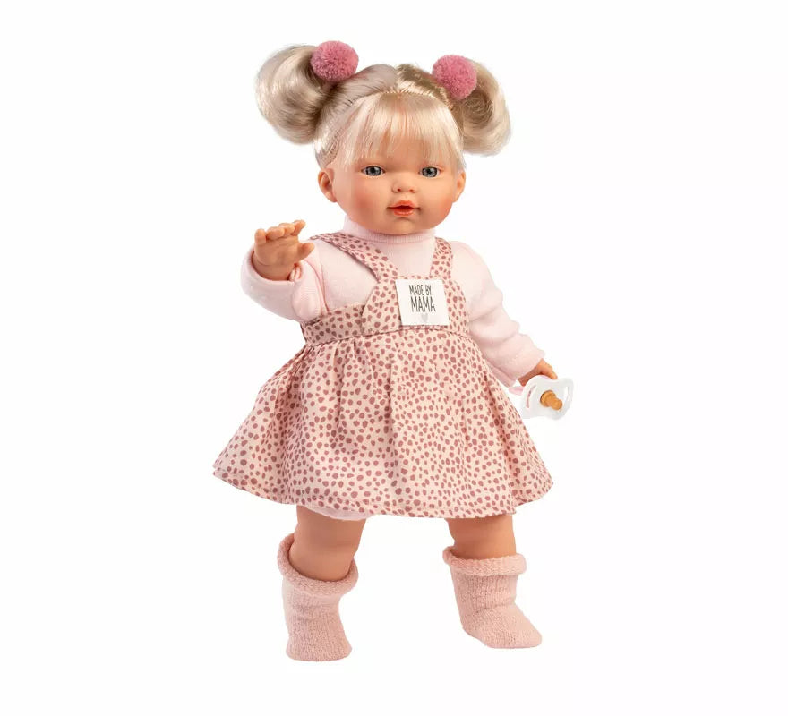 Translation missing: pt-PT.Muñeca Roberta Llorona de 33 cm con Peto y Chupete