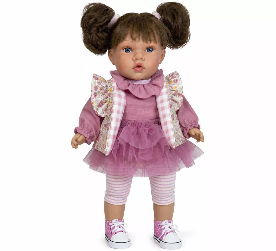 Muñeca Susette Floral rosa con Falda de Tul de 45 cm