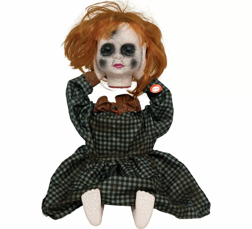 Muñeca Terror con Sonido y Movimiento de 40 cm