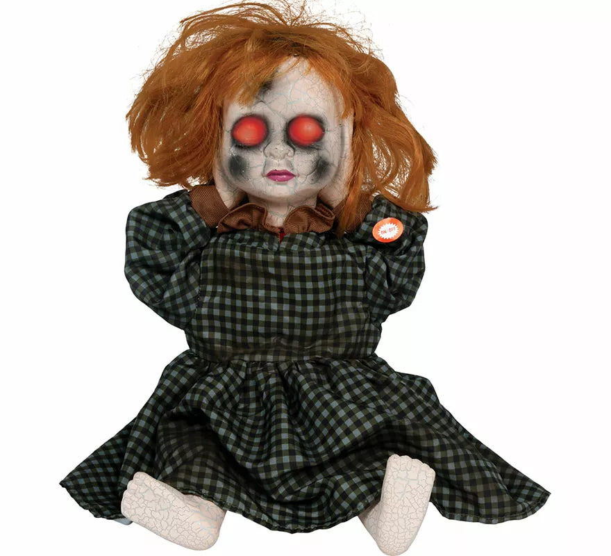 Muñeca Terror con Sonido y Movimiento de 40 cm