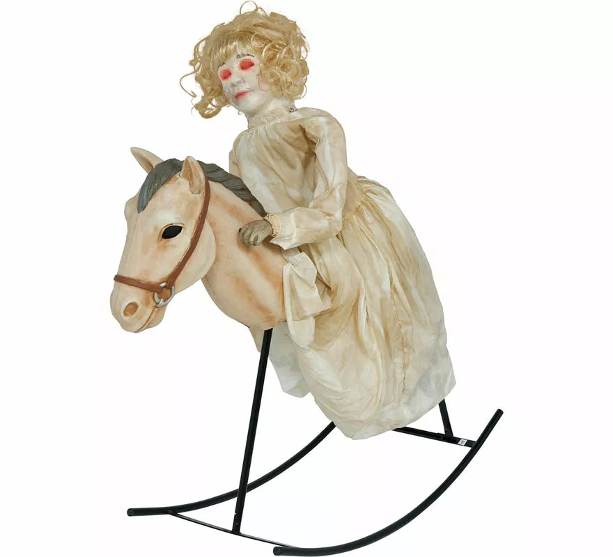 Translation missing: pt-PT.Muñeca Terrorífica a Caballito con Luz, Sonido y Movimiento de 100 cm