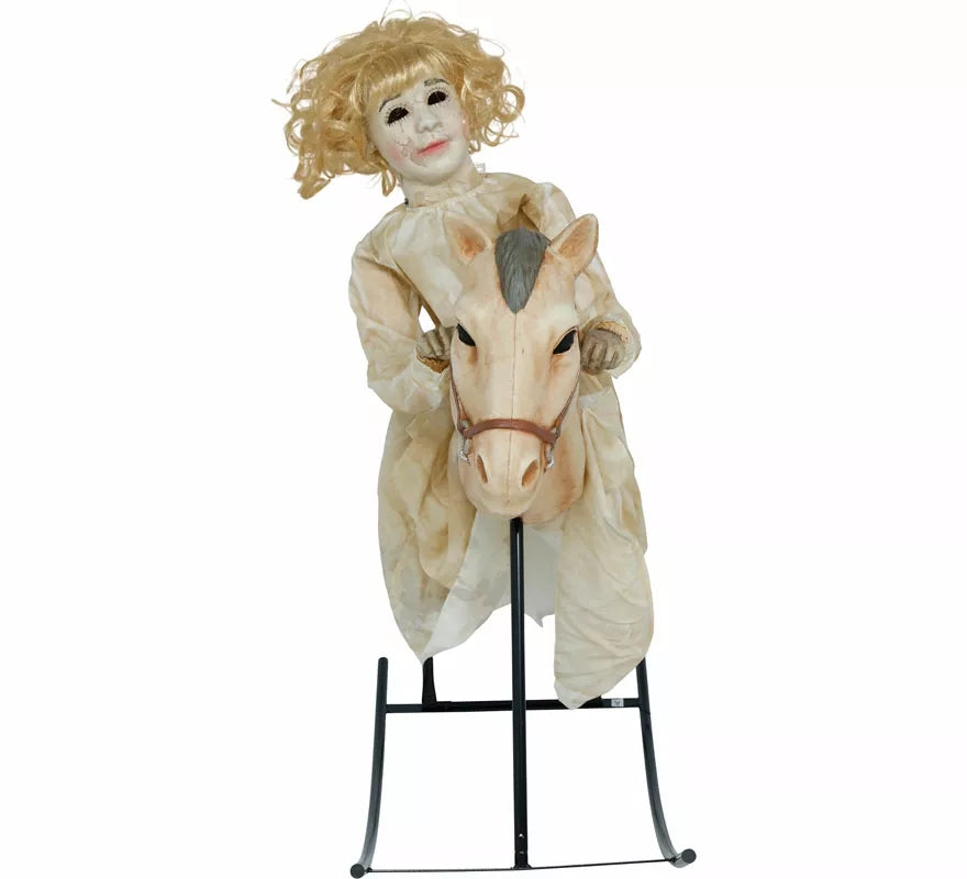 Translation missing: pt-PT.Muñeca Terrorífica a Caballito con Luz, Sonido y Movimiento de 100 cm