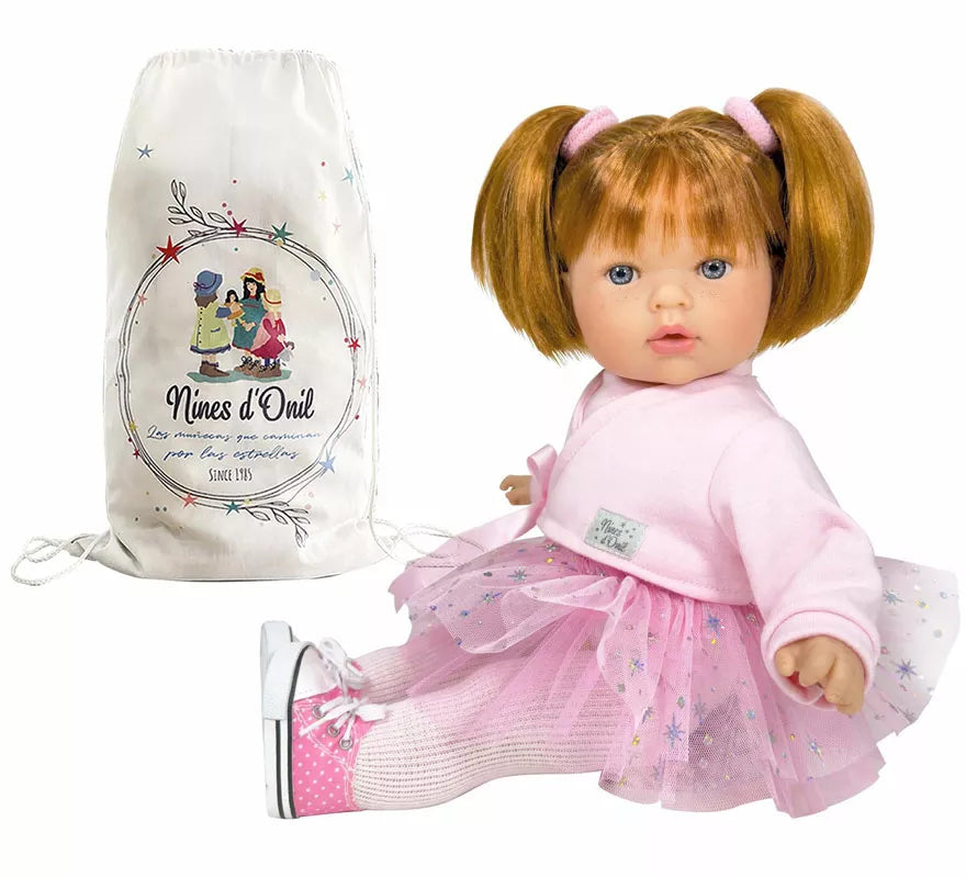 Translation missing: pt-PT.Muñeca Tita Star Pelirroja Bailarina rosa de 45 cm