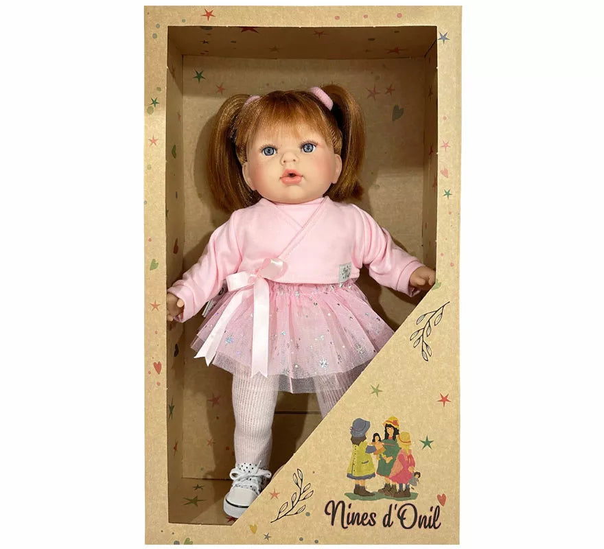 Translation missing: pt-PT.Muñeca Tita Star Pelirroja Bailarina rosa de 45 cm