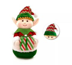 Boneca Duende Verde Veludo 30 cm